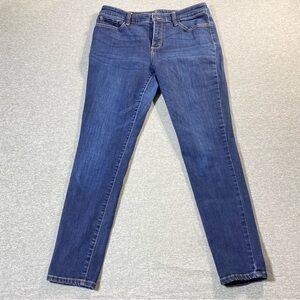 St Johns Bay Jeans Women's Sz 10 Blue Skinny Leg Mid Rise Stretch Casual Denim